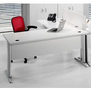 Mesa de Oficina Euro 3000 Color Gris Patas en T de Metal. 120x80 cm 